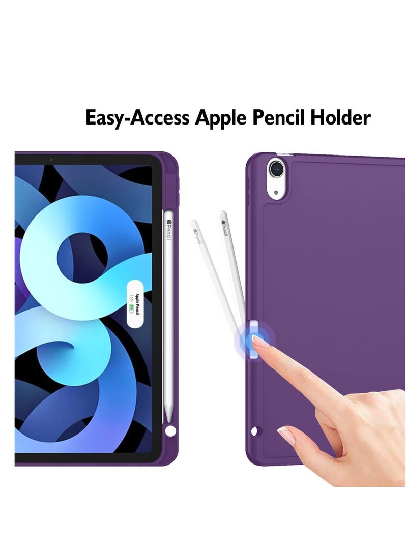 vesus ELTRAZONE Smart Case for iPad Air - Fits 6th Gen 11-Inch (2024), 5th & 4th Gen 10.9-Inch (2022/2020) - Dark Purple, Touch ID Support, Auto Wake/Sleep  - Image 3