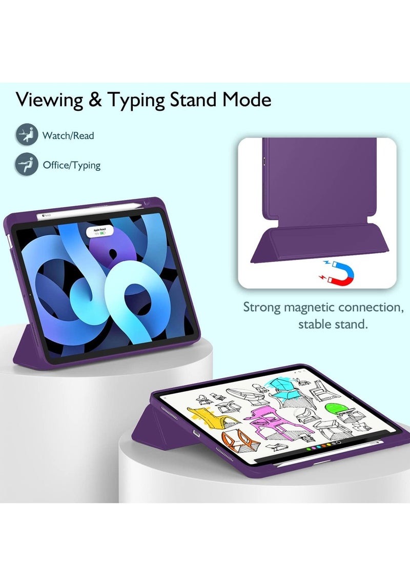 vesus ELTRAZONE Smart Case for iPad Air - Fits 6th Gen 11-Inch (2024), 5th & 4th Gen 10.9-Inch (2022/2020) - Dark Purple, Touch ID Support, Auto Wake/Sleep  - Image 5