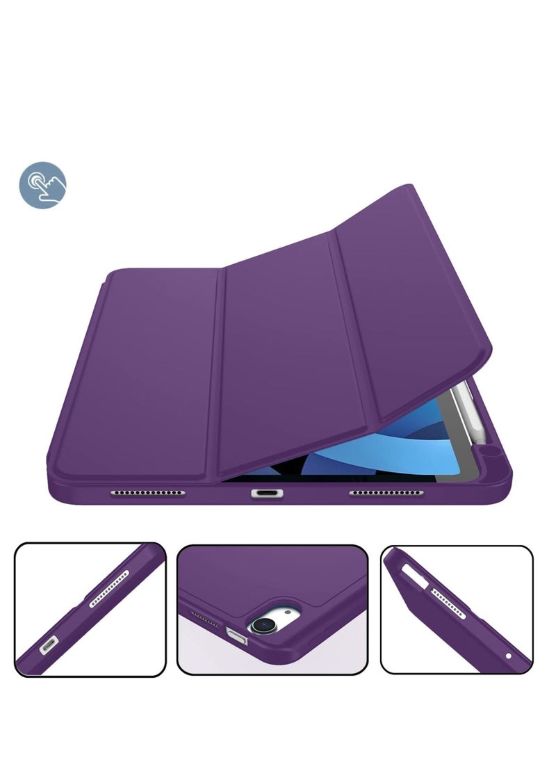 vesus ELTRAZONE Smart Case for iPad Air - Fits 6th Gen 11-Inch (2024), 5th & 4th Gen 10.9-Inch (2022/2020) - Dark Purple, Touch ID Support, Auto Wake/Sleep  - Image 4