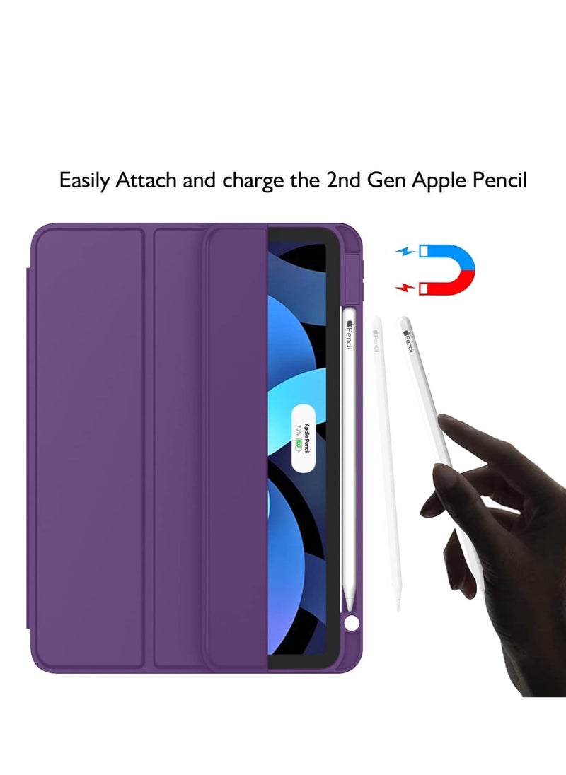vesus ELTRAZONE Smart Case for iPad Air - Fits 6th Gen 11-Inch (2024), 5th & 4th Gen 10.9-Inch (2022/2020) - Dark Purple, Touch ID Support, Auto Wake/Sleep  - Image 2