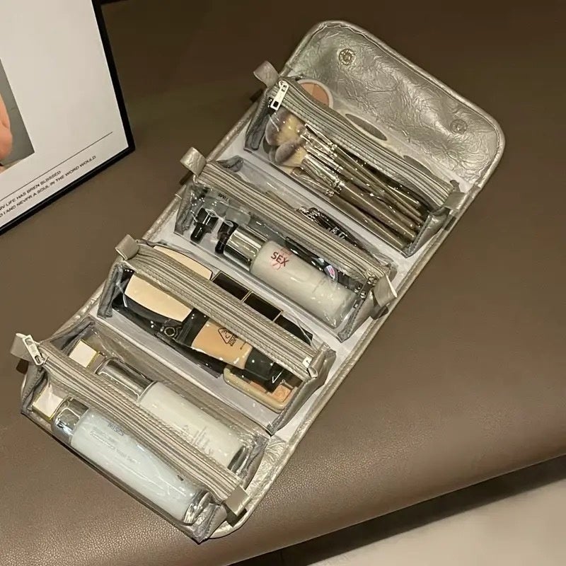 Detachable Foldable Makeup Bag - Large Capacity, Portable for Travel and Outings