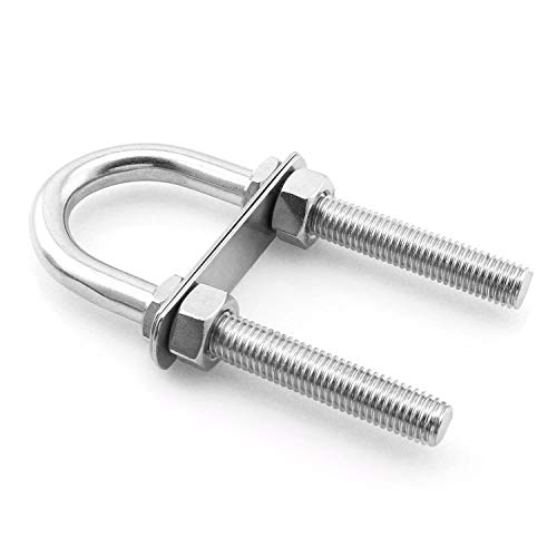 heyous Stainless Steel Marine Boat Stern Bow Eye Tie Down U Bolt 1/2" Dia 3" Thread Length Boat Accessories Marine U Bolt - Image 1