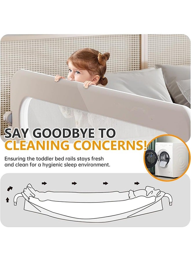 JCB CHIC Bed Guard Rail for Toddlers -2M Lift Foldable Toddler Bed Rails for Kids,Safety Toddler Bed Rails with Reinforced Anchor Safety System,Bed Rail for Kids Fit,Bunk,Full Size,Queen,King,Twin - Image 4