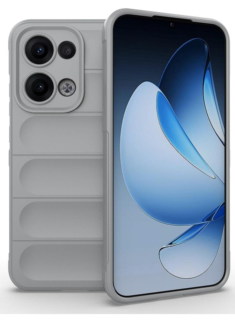 Generic Premium Protection Back Silicone Case Compatible with Oppo Reno 13 5G Magic Shield Shockproof Case with Camera Protection (Grey)  - Image 1