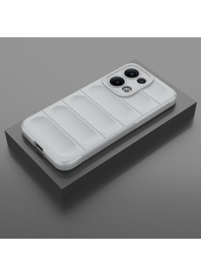 Generic Premium Protection Back Silicone Case Compatible with Oppo Reno 13 5G Magic Shield Shockproof Case with Camera Protection (Grey)  - Image 3