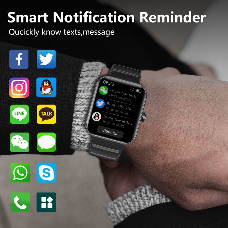 F21Pro Smart Watch Android Watch Men's Fitness Tracker SmartWatch Blood Pressure Oxygen Exercise Calories Blood Glucose Heart Rate Blood Pressure Monitoring Exercise Bracelet - Image 4