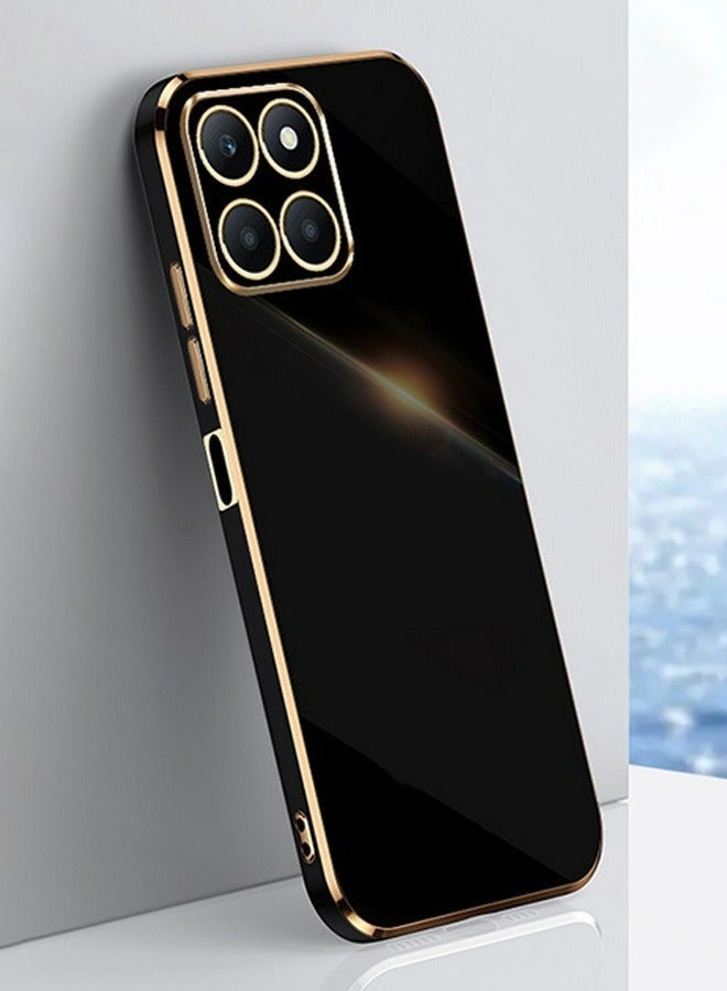 Honor X6a 4G Black Mobile Phone Case Cover, Luxury Plating Soft Back Cover, Raised Full Camera Protection - Image 1