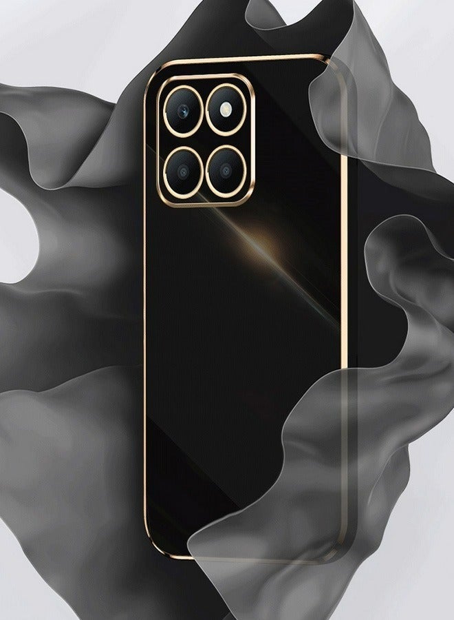 Honor X6a 4G Black Mobile Phone Case Cover, Luxury Plating Soft Back Cover, Raised Full Camera Protection - Image 2