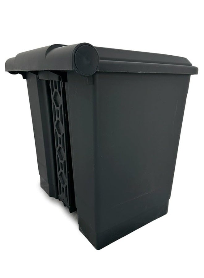 AKC Black Step Trash Bin 30L – Matte Finish Plastic, Durable & Stylish With Hands-Free Step Pedal – Ideal For Bathrooms, Kitchens, And Communal Spaces - Image 3