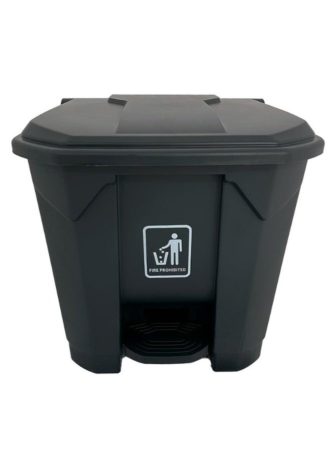 AKC Black Step Trash Bin 30L – Matte Finish Plastic, Durable & Stylish With Hands-Free Step Pedal – Ideal For Bathrooms, Kitchens, And Communal Spaces - Image 2