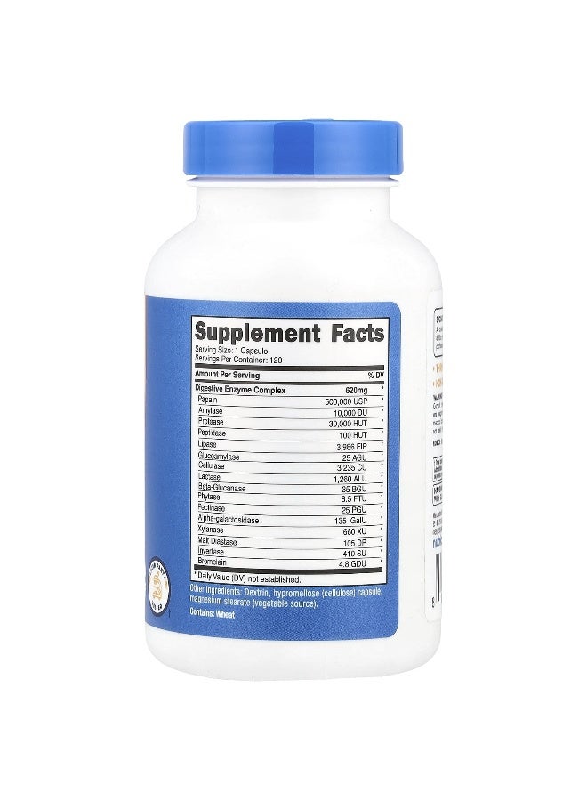 Nutricost, Digestive Enzymes, 620 mg, 120 Capsules - Image 2