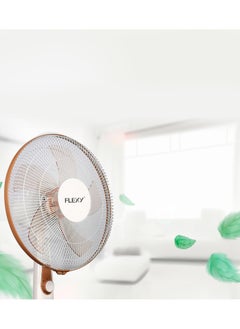 Flexy 16 inch Pedestal Stand Fan, 5 Blades, Oscillation, Adjustable In Height, 3 Speed, White, Energy-Saving  - Image 4
