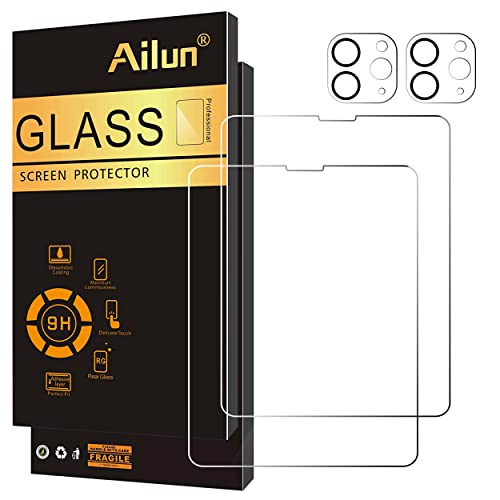 Ailun 2 Pack Screen Protector for iPad Pro 12.9 2022 6th & 2021 5th 2020 4th Generation + Camera Lens Protector,Tempered Glass Anti-Scratch Case Friendly, Compatible with Face ID Apple Pencil - Image 1