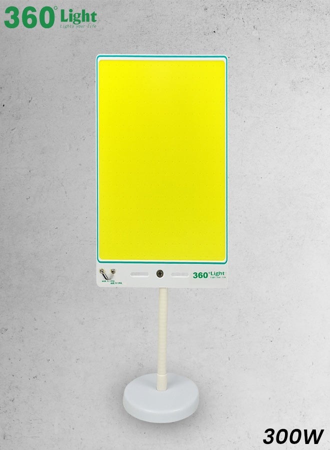 360 ديجري لايت مصباح عمل LED COB 300 واط 360 درجة مع قاعدة مغناطيسية، حامل مرن، جهاز تحكم عن بعد RF، كابل 5 أمتار، بطارية سيارة 12 فولت وطاقة ولاعة سجائر، مصباح طوارئ فائق السطوع للتخييم، المرآب، الأماكن الخارجية، إصلاح السيارات، مجموعة إضاءة متعددة الأغراض - Image 1