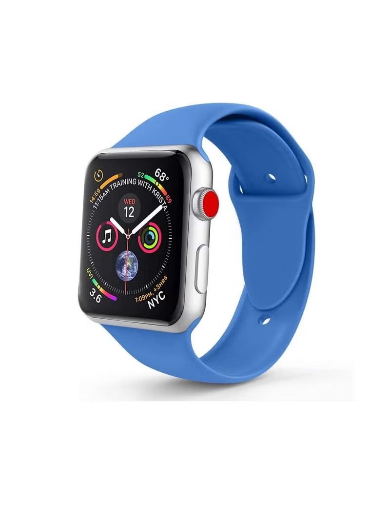 Zaboon Apple Watch Band 42mm 44mm 45mm Silicone Sport Strap by A ZONE - blue - Image 1