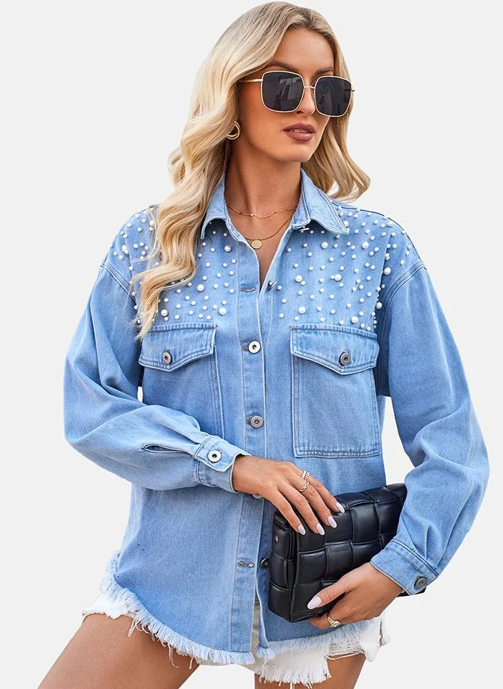 يونيكي Blue Printed Regular Fit Shirt