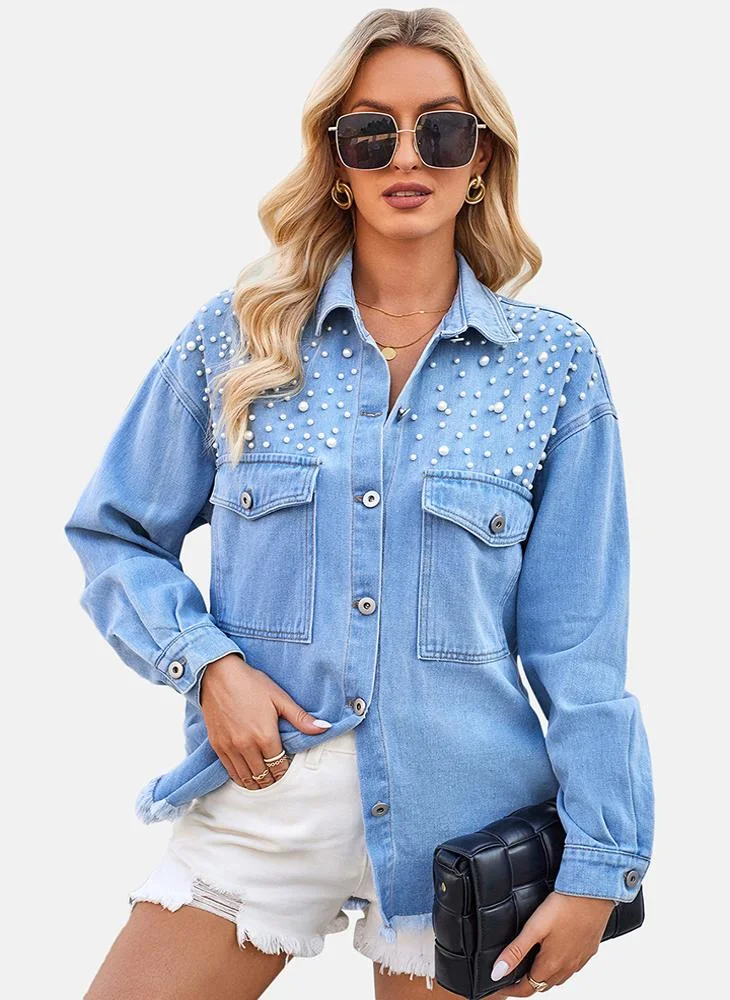 يونيكي Blue Printed Regular Fit Shirt