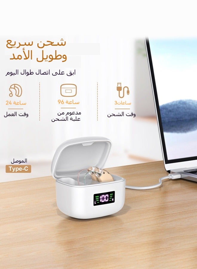 مركز الملك فهد للبترول والمعادن أجهزة المساعدة السمعية القابلة لإعادة الشحن لكبار السن جهاز مكبر صوت صغير لمكبرات الصوت  - Image 4