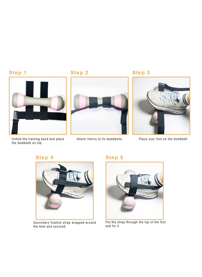 Generic - Dumbbell Foot Attachment, 2PCS Tibialis Trainer, Adjustable Ankle Weights, Leg Weights with Dumbbell Attachment for Hip Flexors, Shin Splint, Hamstring Curls, Leg Extensions - Image 1