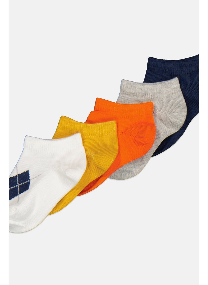RBX Kids Girl 5 Pairs Printed Outdoor Ankle Socks, Multicolor  - Image 2