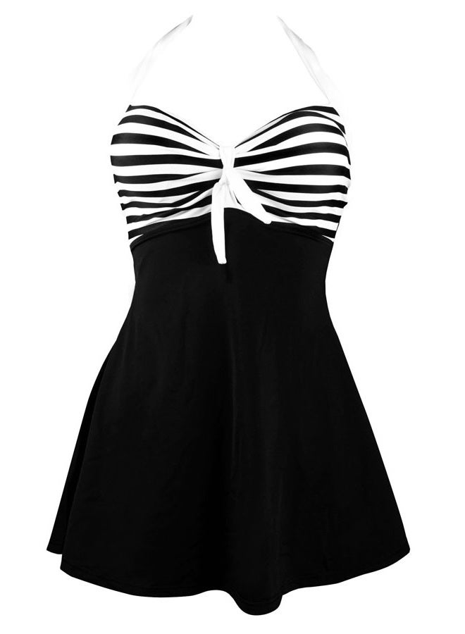 COCOSHIP بيكيني عتيق - أسود/أبيض، XXL - Image 1