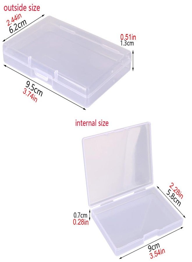 Gebildet 12pcs Small Rectangular Clear Plastic Bead Storage Boxes with Lid for Pills, Herbs, Small Beads, Jewellery and Craft Items - Image 2