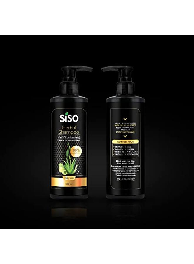 Siso Herbal Shampoo with l Conditioning Effect 400ml (200ml x 2) | 100% l Ingredients No Parabens Sulphates Silicones Phthalates & SLS;SLES - Image 4