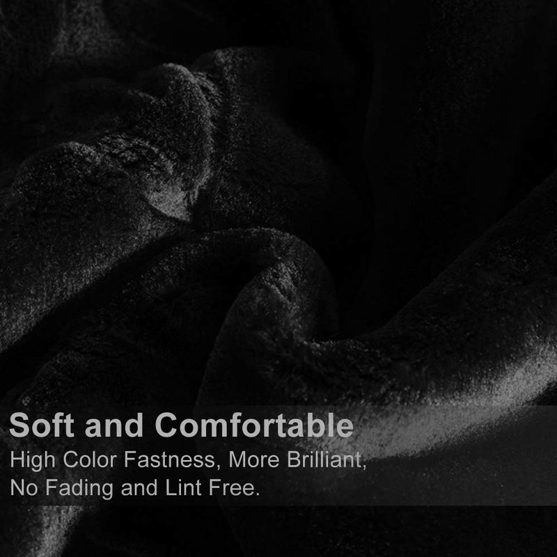 JML Fleece Blanket King Size, Heavy Korean Style Faux Mink Blanket for Winter, 85 x 95 Inches- 9 Lbs, Single Ply, Soft Thick Warm Raschel Home Decor for Fall, Fluffy Cozy Bedding Gift, Black - Image 5