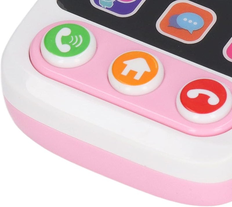 Kids Learning Mobile Phone Toy Early Education Music with Real Buttons Colorful Display Blue - Image 4