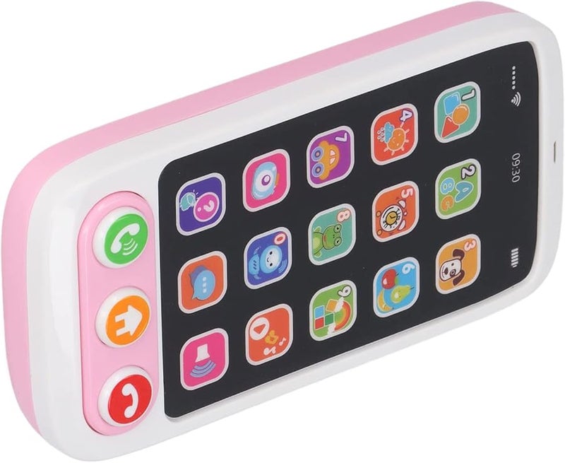 Kids Learning Mobile Phone Toy Early Education Music with Real Buttons Colorful Display Blue - Image 2