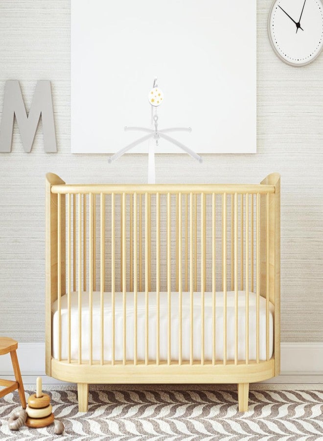 بيستونزون حامل هاتف محمول بلاستيكي BESTonZON Bed Bell Cross لسرير الطفل، حامل جرس سرير الطفل، أبيض 13 × 13 × 3 بوصة، ملحق غرفة الأطفال لسرير الأطفال حديثي الولادة، هاتف محمول موسيقي وحامل موسيقى للأطفال - Image 4