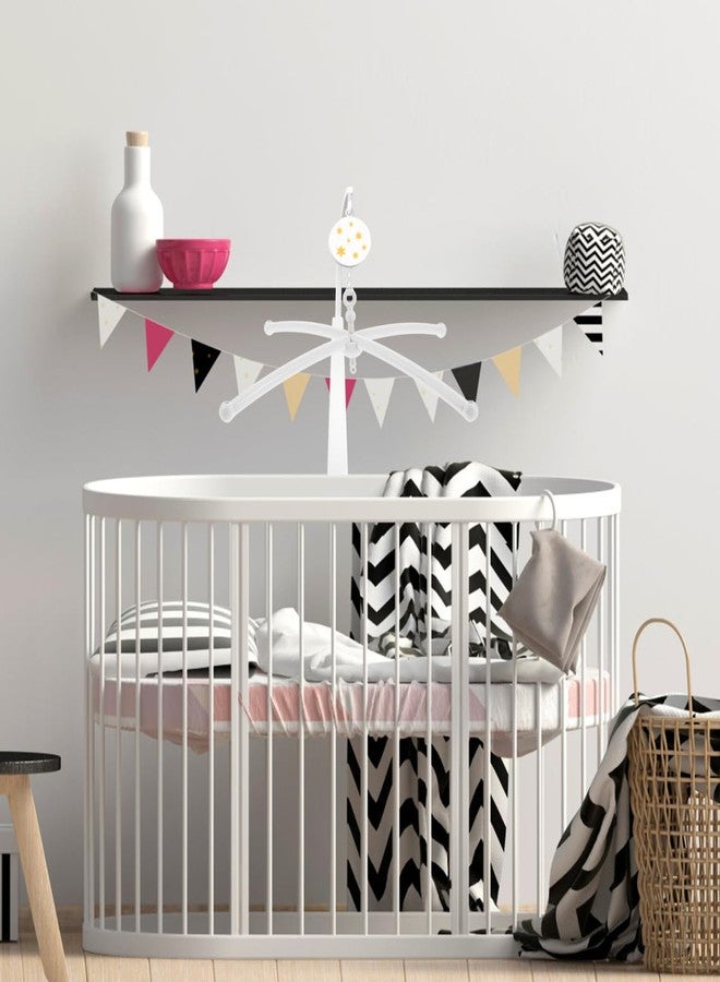 بيستونزون حامل هاتف محمول بلاستيكي BESTonZON Bed Bell Cross لسرير الطفل، حامل جرس سرير الطفل، أبيض 13 × 13 × 3 بوصة، ملحق غرفة الأطفال لسرير الأطفال حديثي الولادة، هاتف محمول موسيقي وحامل موسيقى للأطفال - Image 2