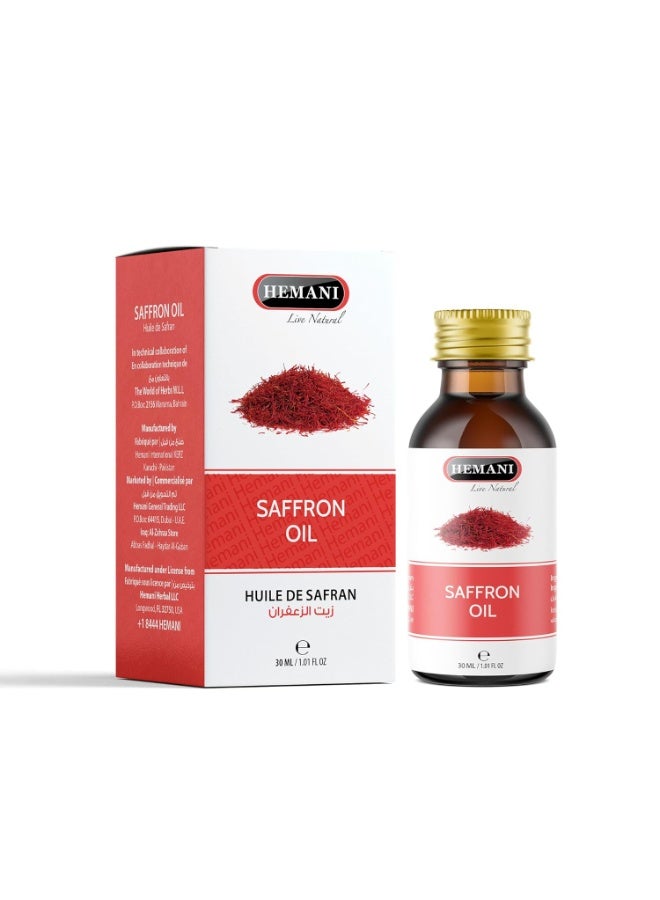 Hemani Saffron Oil 30ml | 100% Pure Oil for Skin Brightening, Hair Nourishment, Anti-Aging & Aromatherapy - Image 2