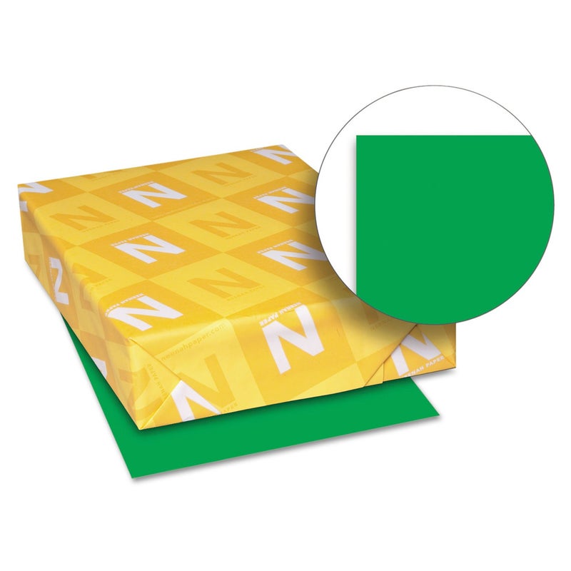 Neenah Paper 22541 Color Paper, 24lb, 8 1/2 x 11, Gamma Green, 500 Sheets - Image 1