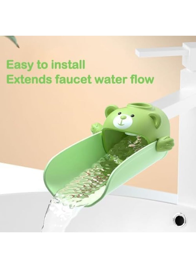 SYOSI Kids Hand Washing Faucet Extension, Green Temperature Sensitive Faucet Extender - Easy Install Sink Extension for Toddlers Hand Washing, Ideal for Bathroom and Kitchen Sinks - Image 5