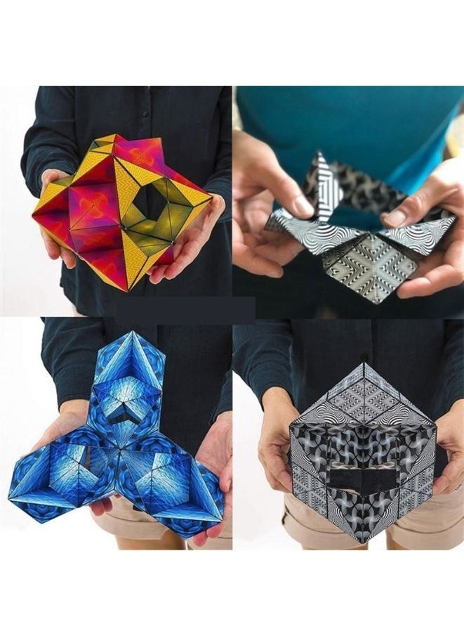 Generic - Shape Shifting Box, Fidget Cube with 36 Rare Earth Magnets - Extraordinary 3D Magic Cube – Cube Magnet Fidget Toy Transforms Into Over 70 Shapes, Blue - Image 1