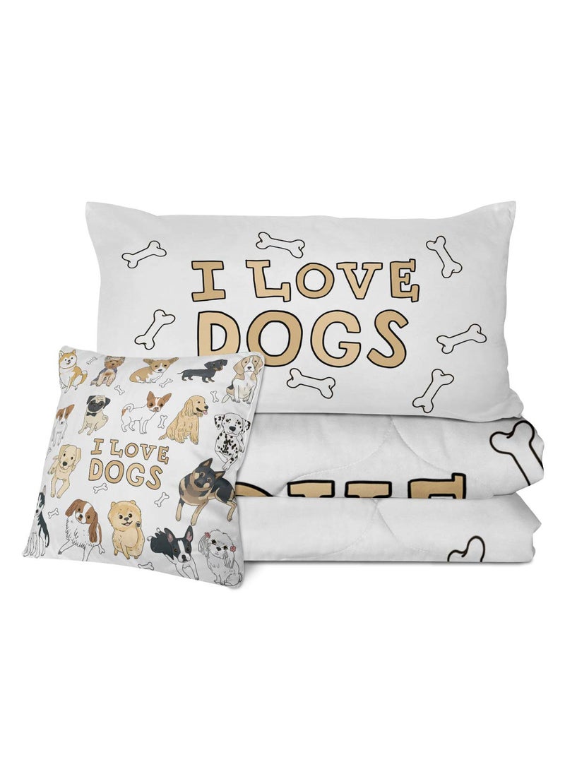 Sleepwish Sleepwish Dog Comforter Twin Set with Pillow Shams and Cushion Cover  4 Piece Bedding Set  Soft Microfiber Material  Easy Care  Machine Washable Guarantee  - Image 2