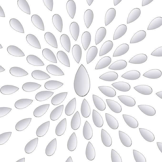 TEARDROP SHAPED CRAFT MIRRORS TILES SMALL GLASS MIRROR MOSAIC TILES DIY MINI DECORATIVE CRAFT HOME DECOR150 PIECES