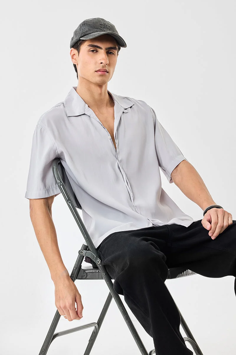 SNITCH Light Grey Box Fit Shirt