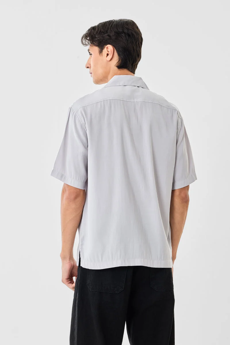 Snitch Grey Light Grey Box Fit Shirt for Men | Best Price UAE