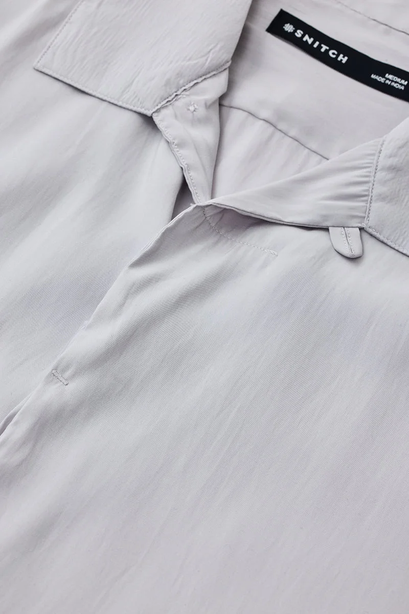 Snitch Grey Light Grey Box Fit Shirt for Men | Best Price UAE