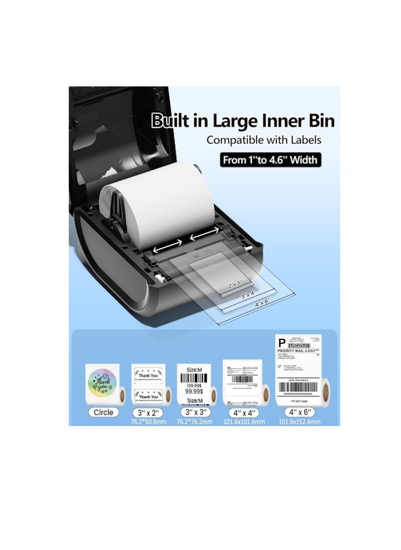AIMO - D520BT Bluetooth Thermal Label Printer, Shipping Label Printer Compatible with iPhone & Android & PC - Image 1