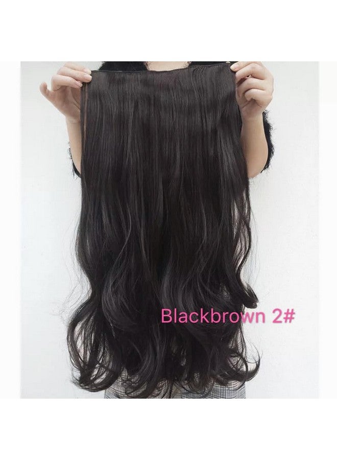 Artifice 5 Clip Curly Wavy Hair Extension Natural Looking Synthetic Thick Hairs For Any Event Clip In 24 Inch Dark Brown For Styling Women And Girls Hairs - Image 2