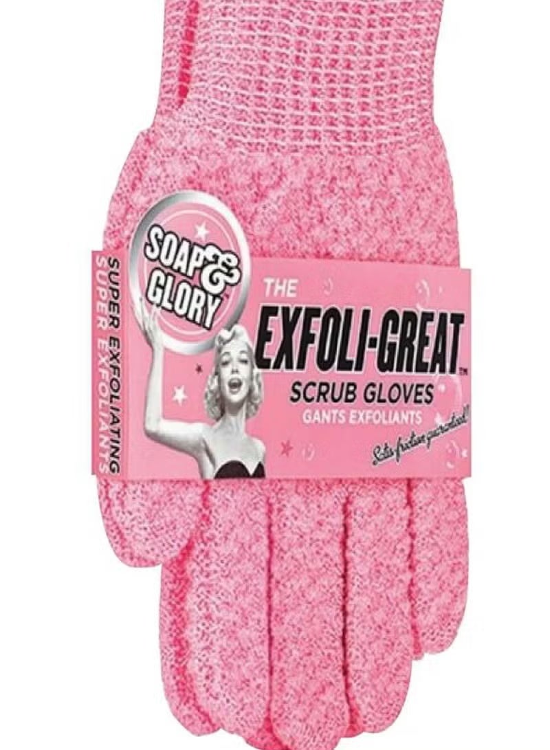 Soap & Glory Exfoliating Scrub Gloves Pink