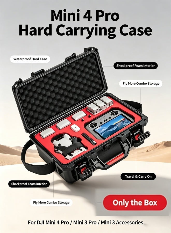 Bukela Mini 4 Pro Waterproof Hard Carrying Case for Mini 3 Pro/3 Accessories, Travel Case for Fly More Combo (RC2/RC/N1/N2 Controller ,Only the Box) - Image 1