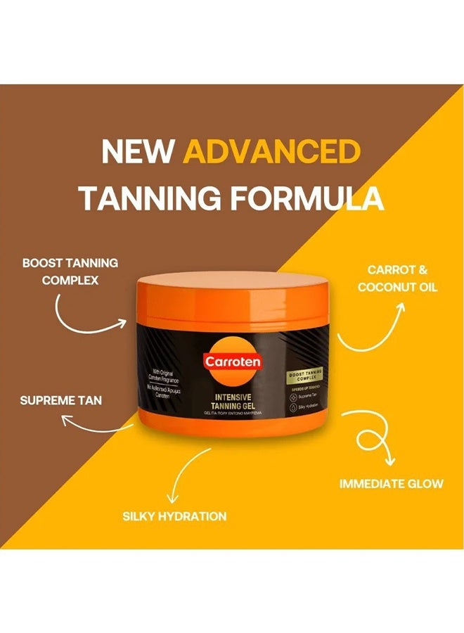Carroten Intensive Tanning Gel, Browning Tan Accelerator, Non-Greasy, Water-Resistant With Carrot And Coconut Oil, Vitamin A & E For Moisture & Hydration - Image 2