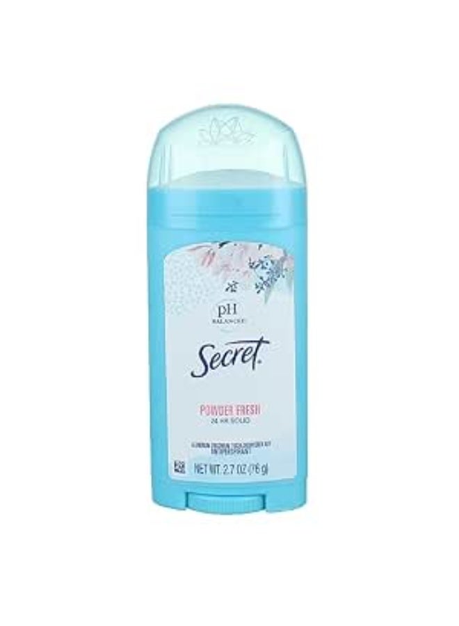 pH-balanced antiperspirant deodorant with a Powder Fresh scent, 24-hour lasting, invisible, 73g
