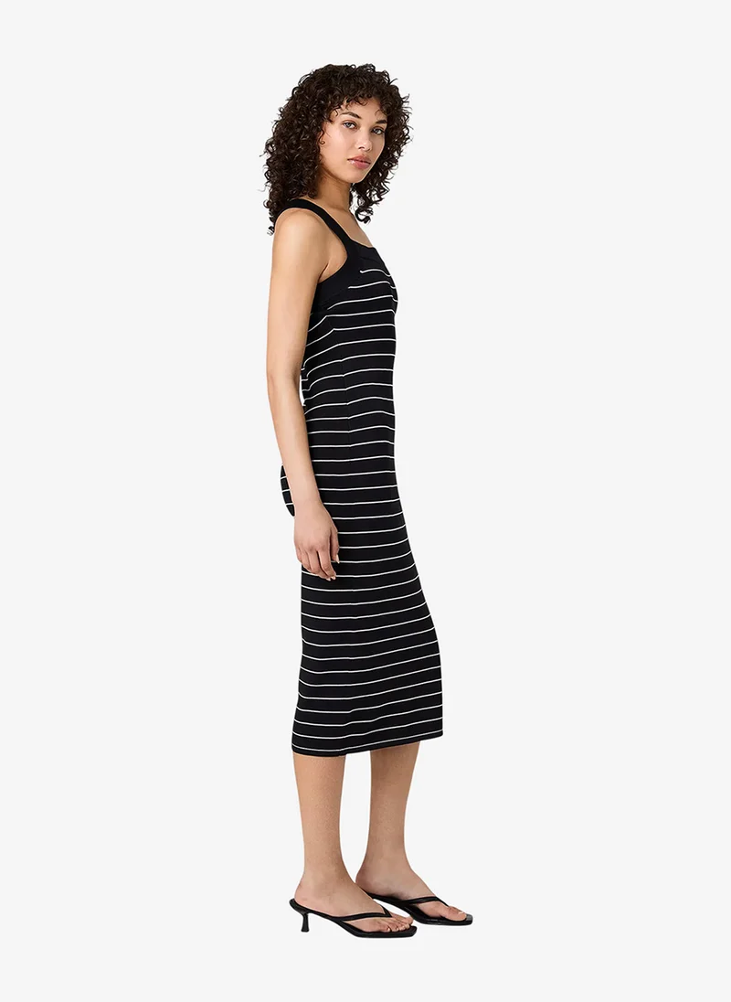 French Connection  Women's Blk Sum Wht Bodycon Halter Cross Back Midi Dress for Women | Best Price UAE