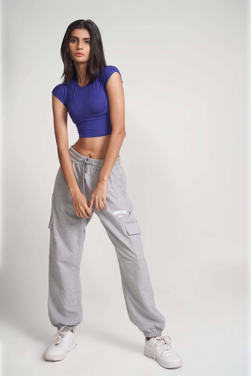 Bonkers Corner بنطلون كارجو رمادي مائل للنساء - Image 5