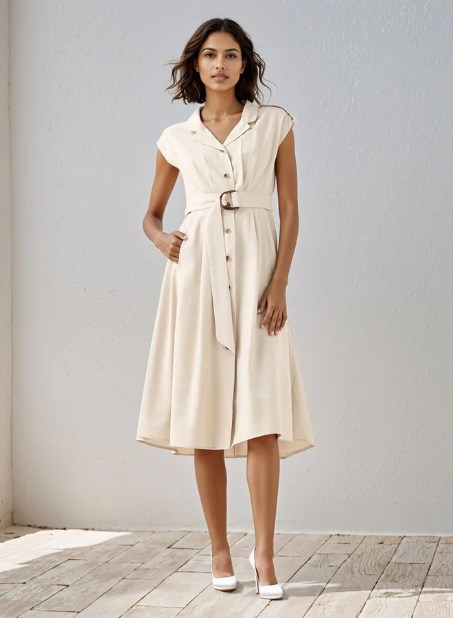 ايكونيك فستان قميص أيقوني بحزام